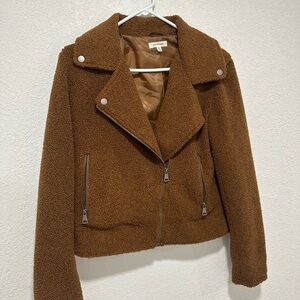 Max Studio Tan Teddy Jacket
